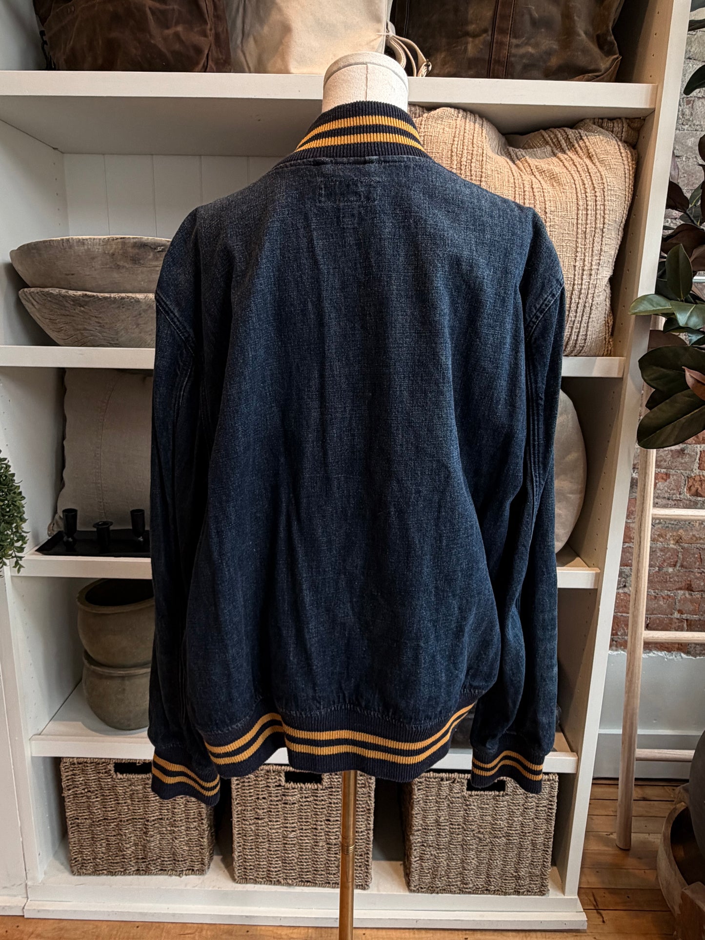 00s Polo Ralph Lauren denim bomber jacket