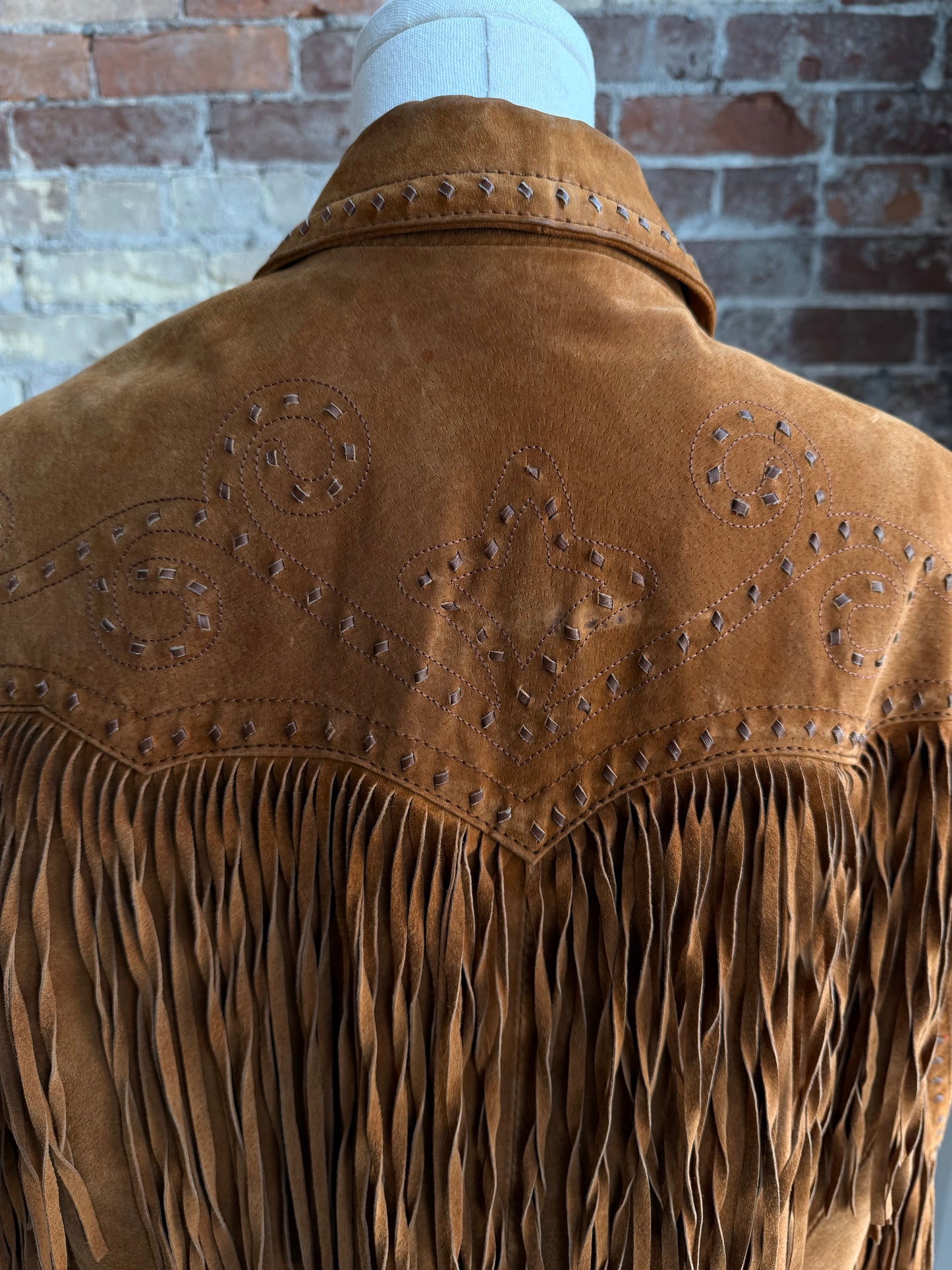 90s Cripple Creek suede fringe jacket