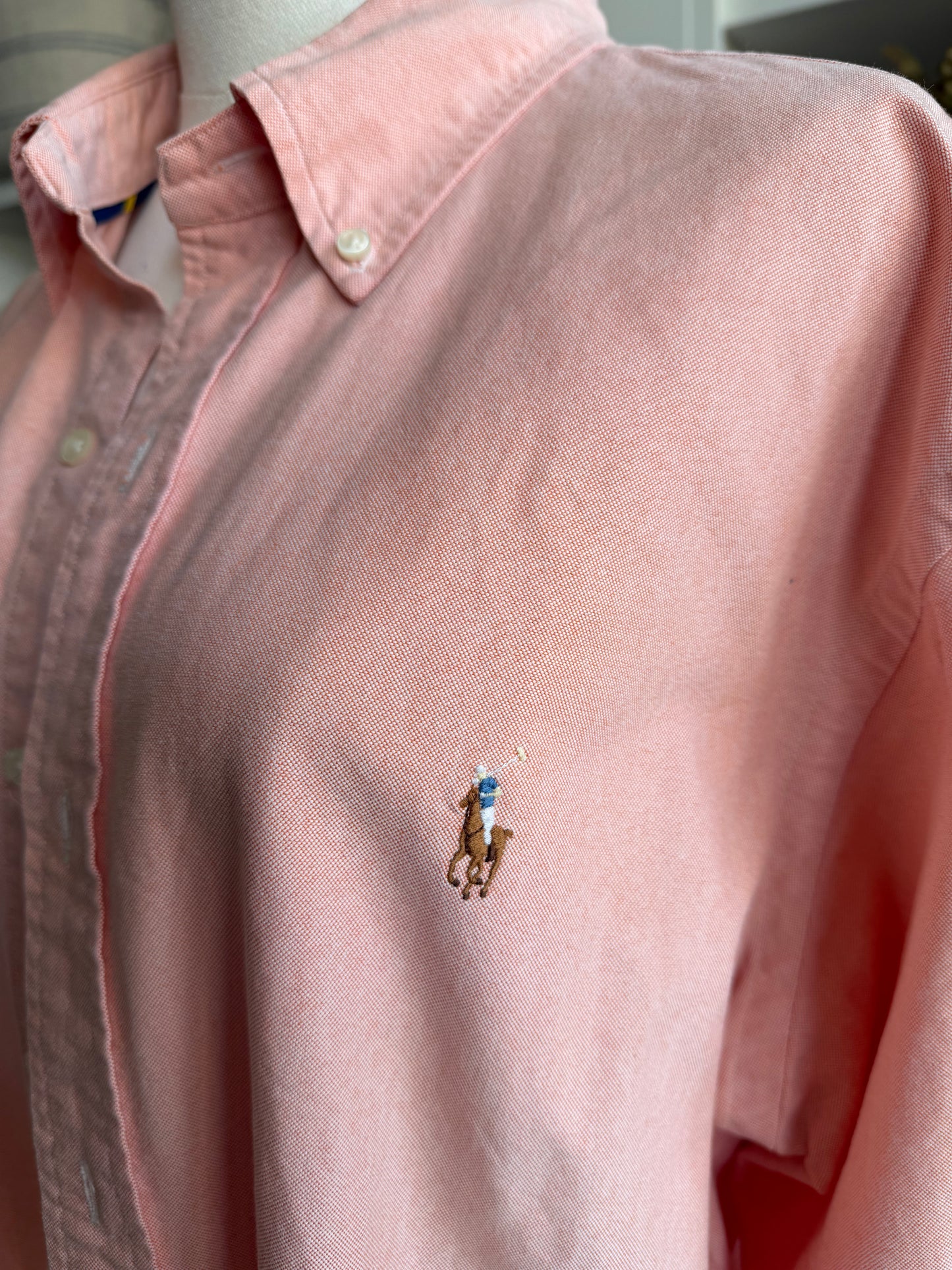 00 Ralph Lauren coral oxford button down