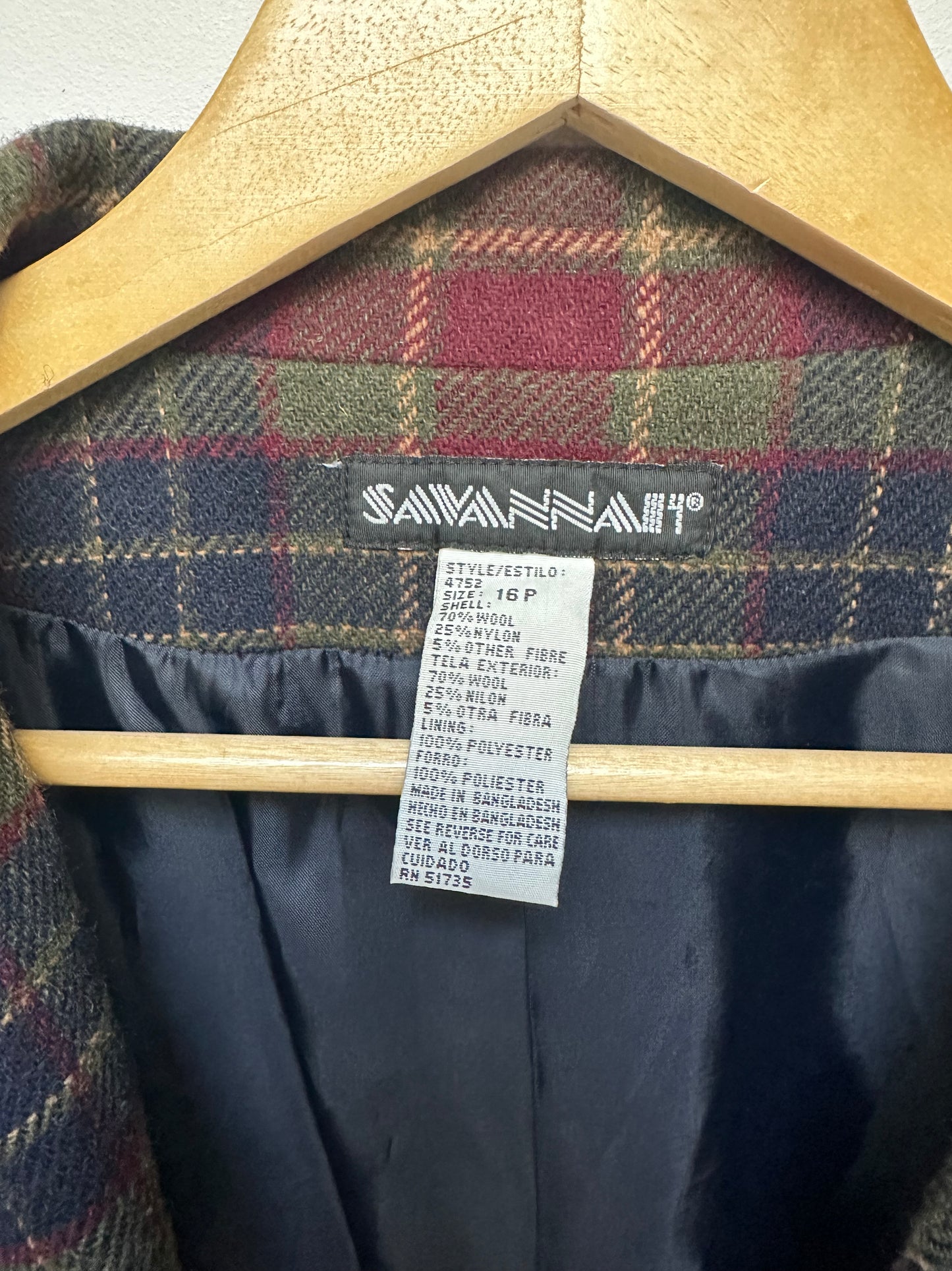 Vintage Sag Harbor plaid blazer