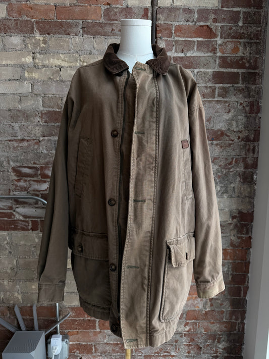 90s Chaps Ralph Lauren dark khaki barn coat