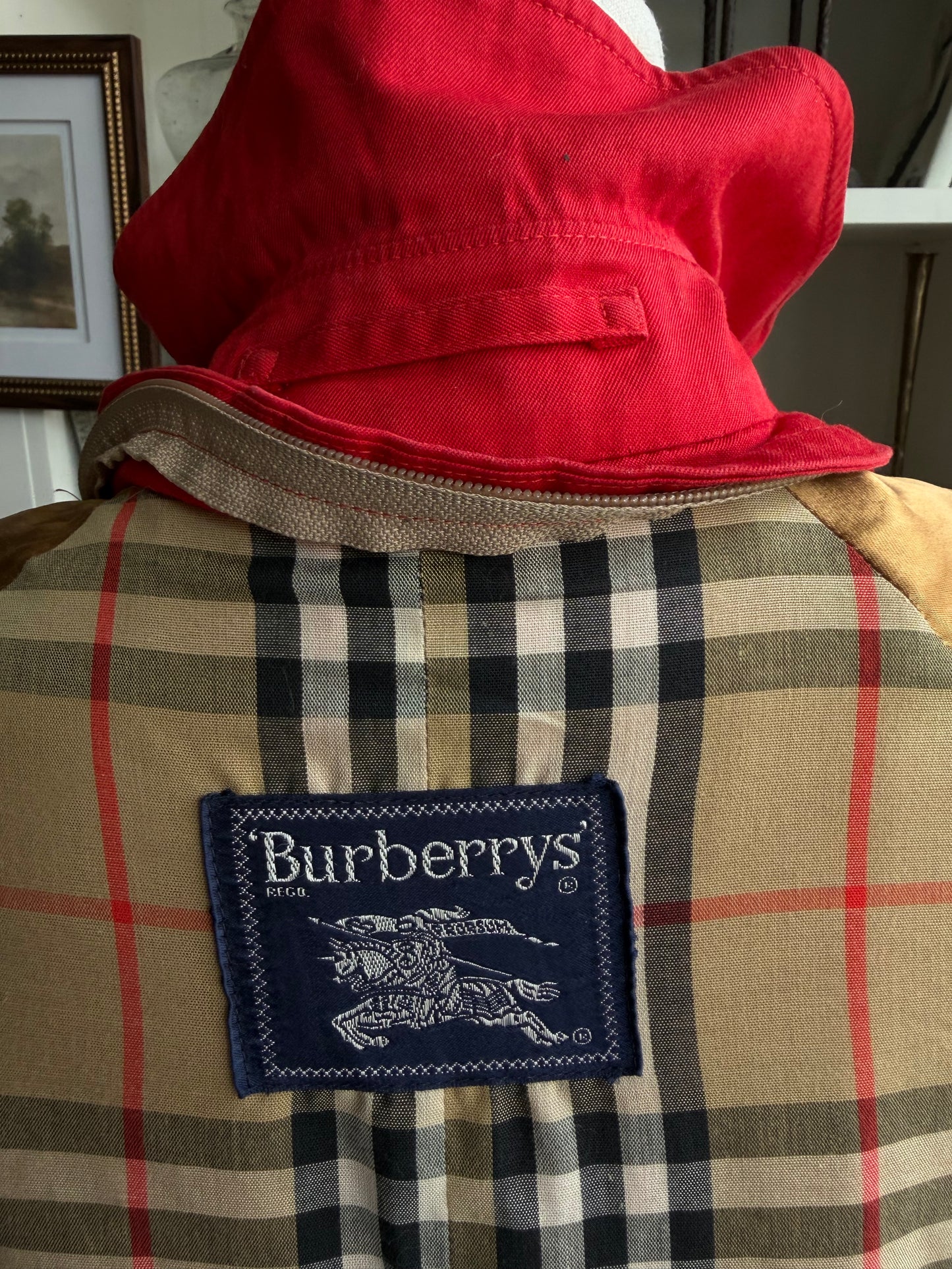 Vintage Burberry red trench