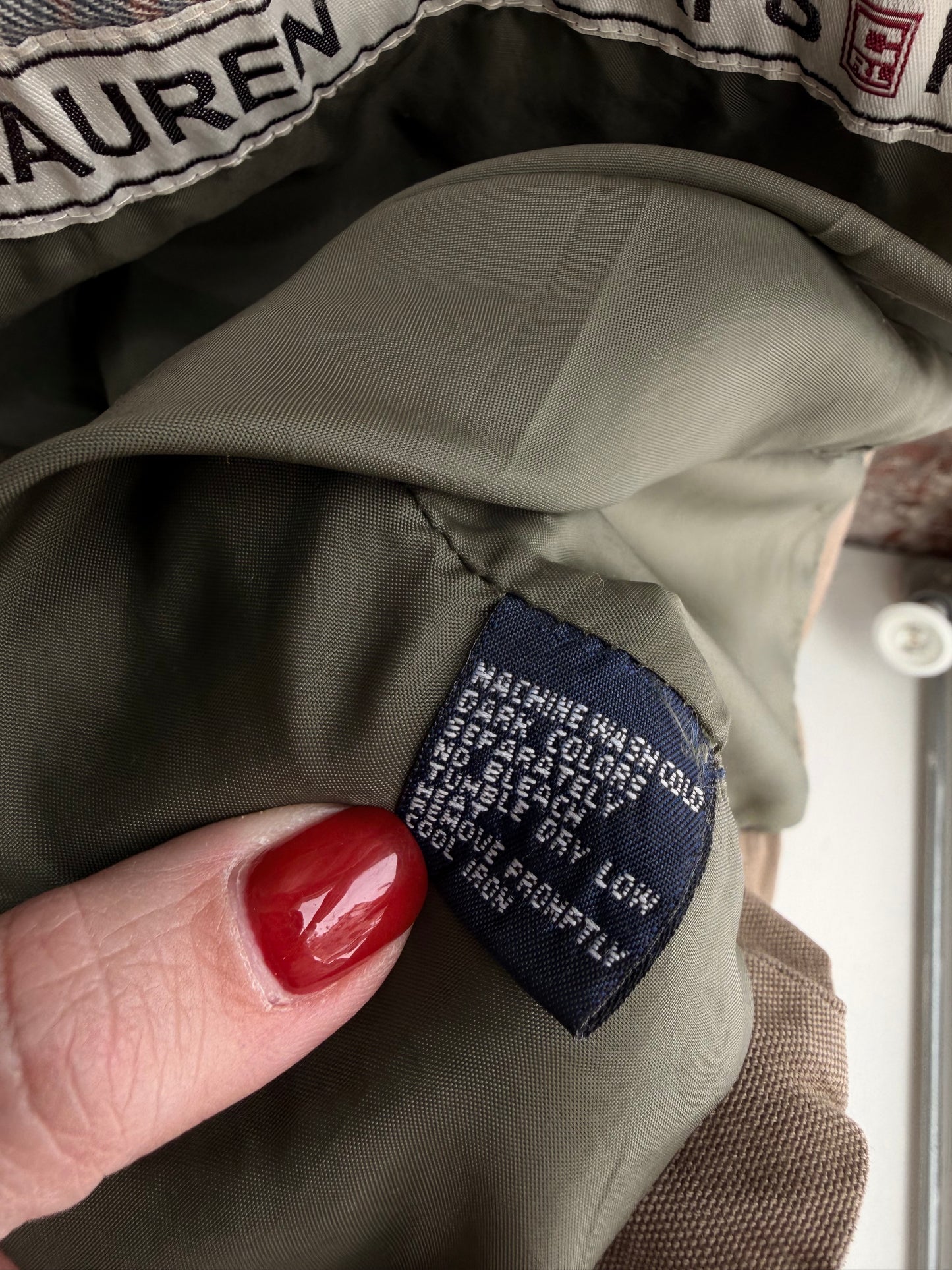 90s Chaps Ralph Lauren dark khaki barn coat