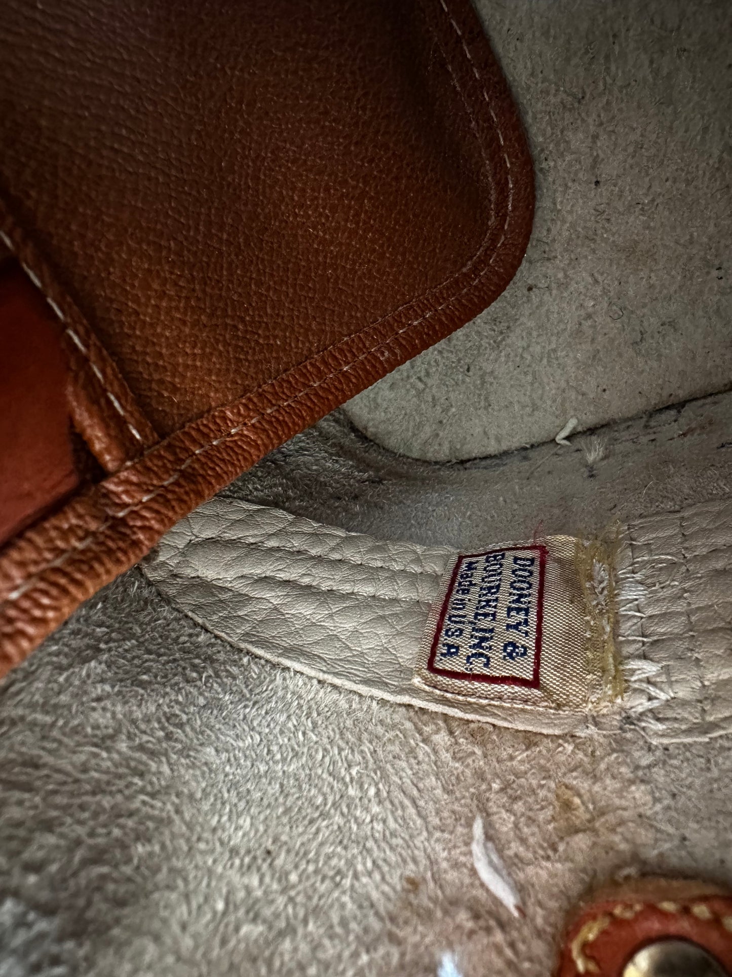 90s Dooney and Bourke Norfolk satchel in cream