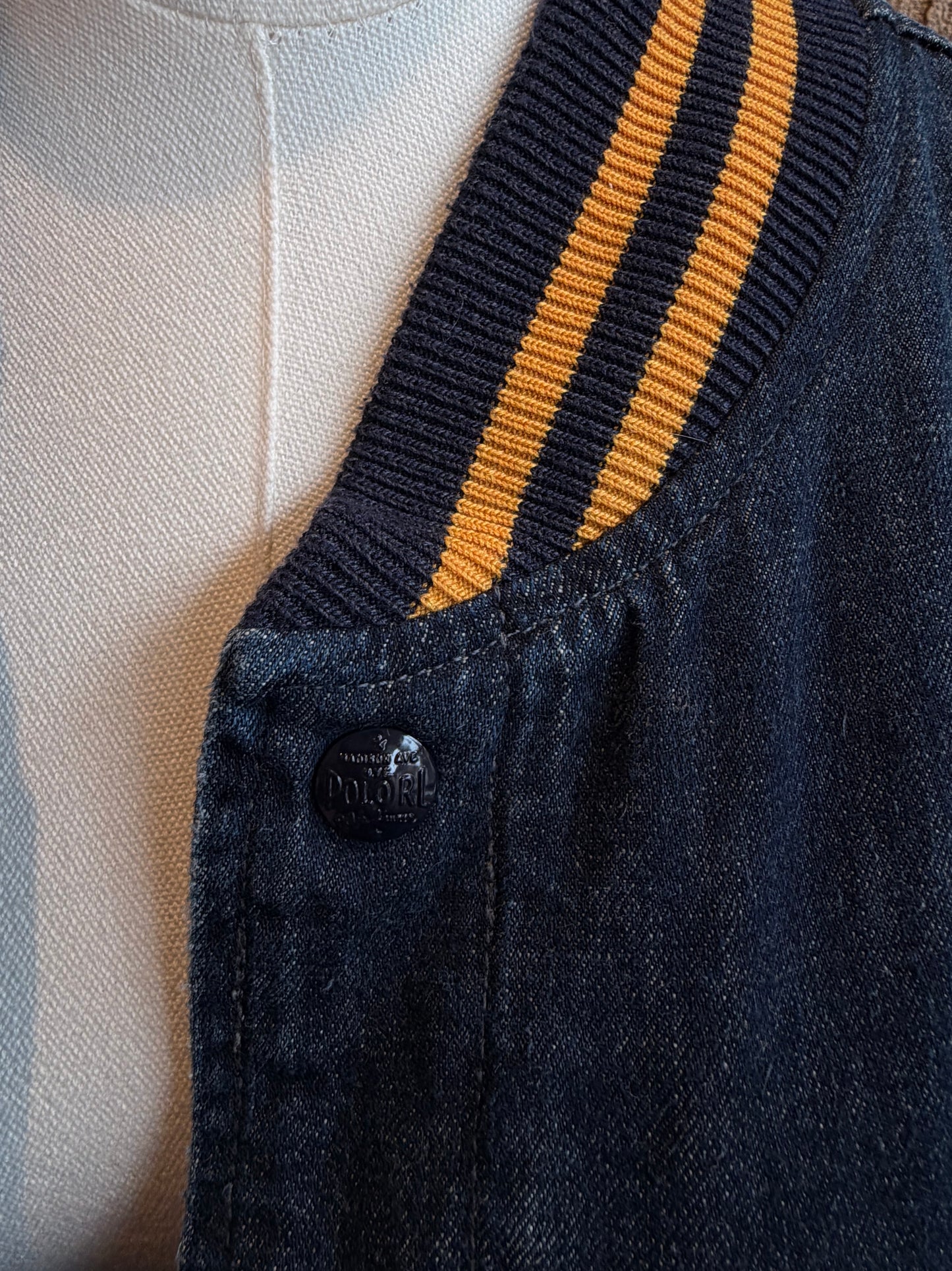 00s Polo Ralph Lauren denim bomber jacket