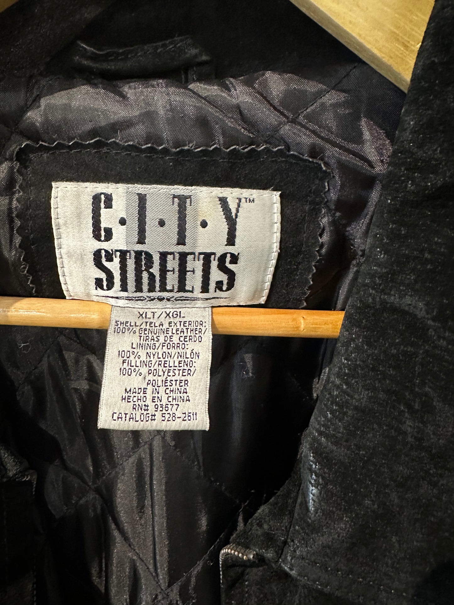 Vintage City Streets black suede jacket