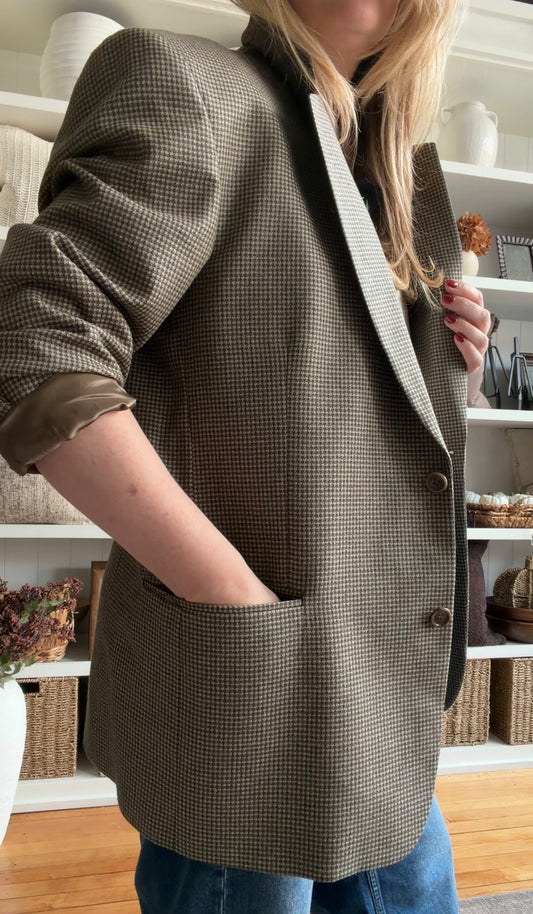 90s Vito Rufolo wool silk blazer. Made in Italy. Fits S-L