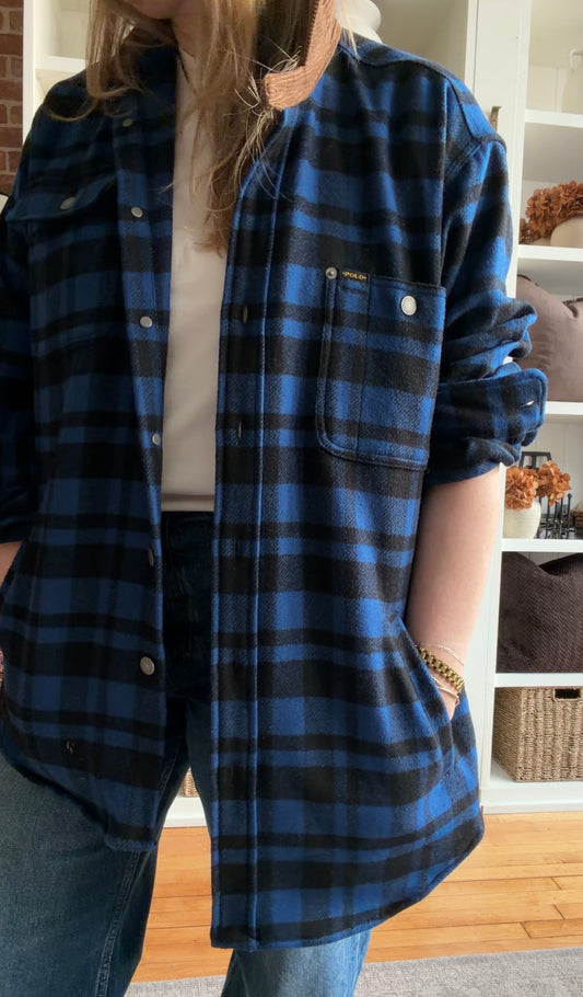 Polo Ralph Lauren plaid wool jacket with corduroy collar. Fits M-XL