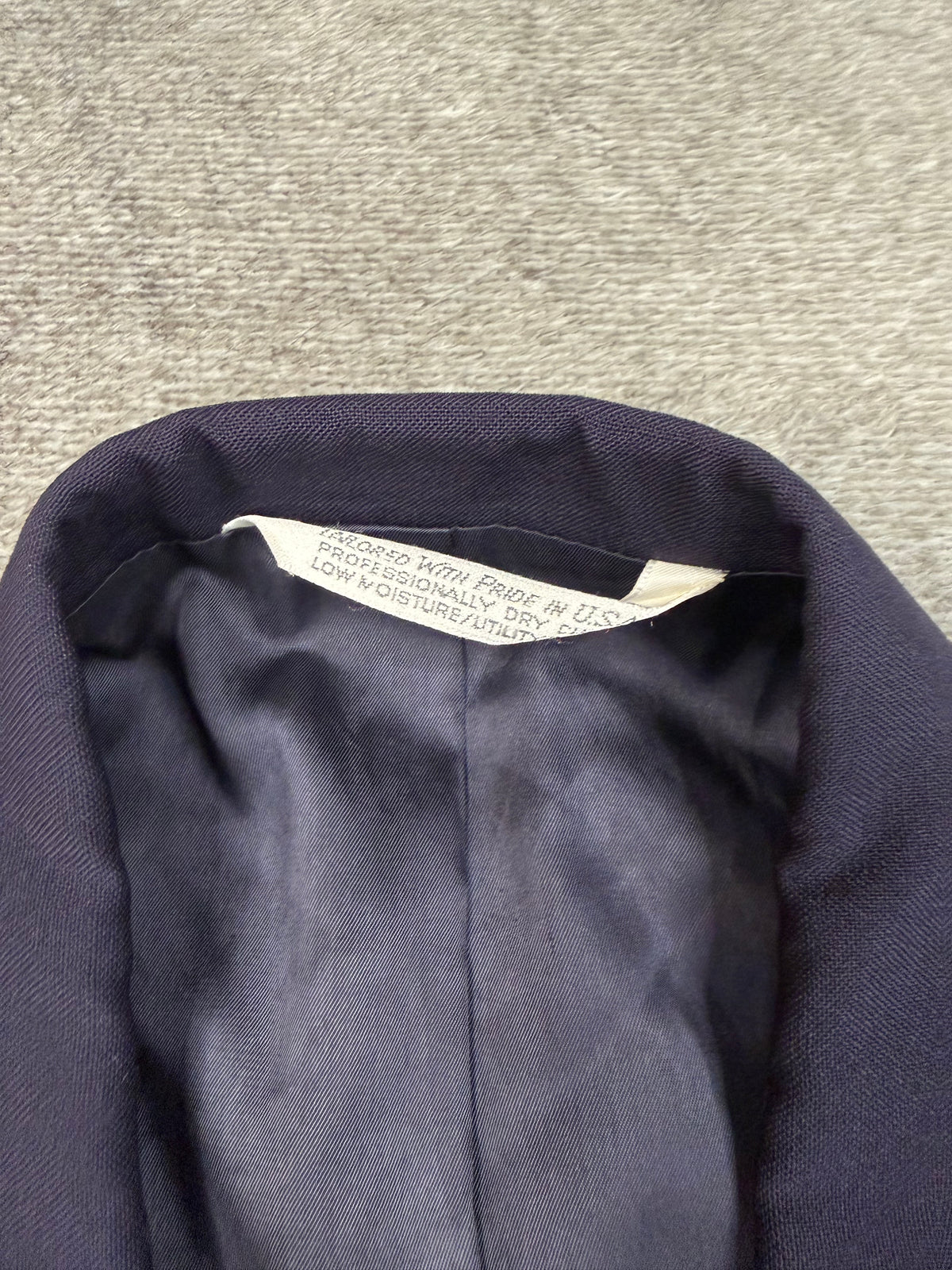 80s Lands End navy wool blazer. Made in the USA. Fits S-M