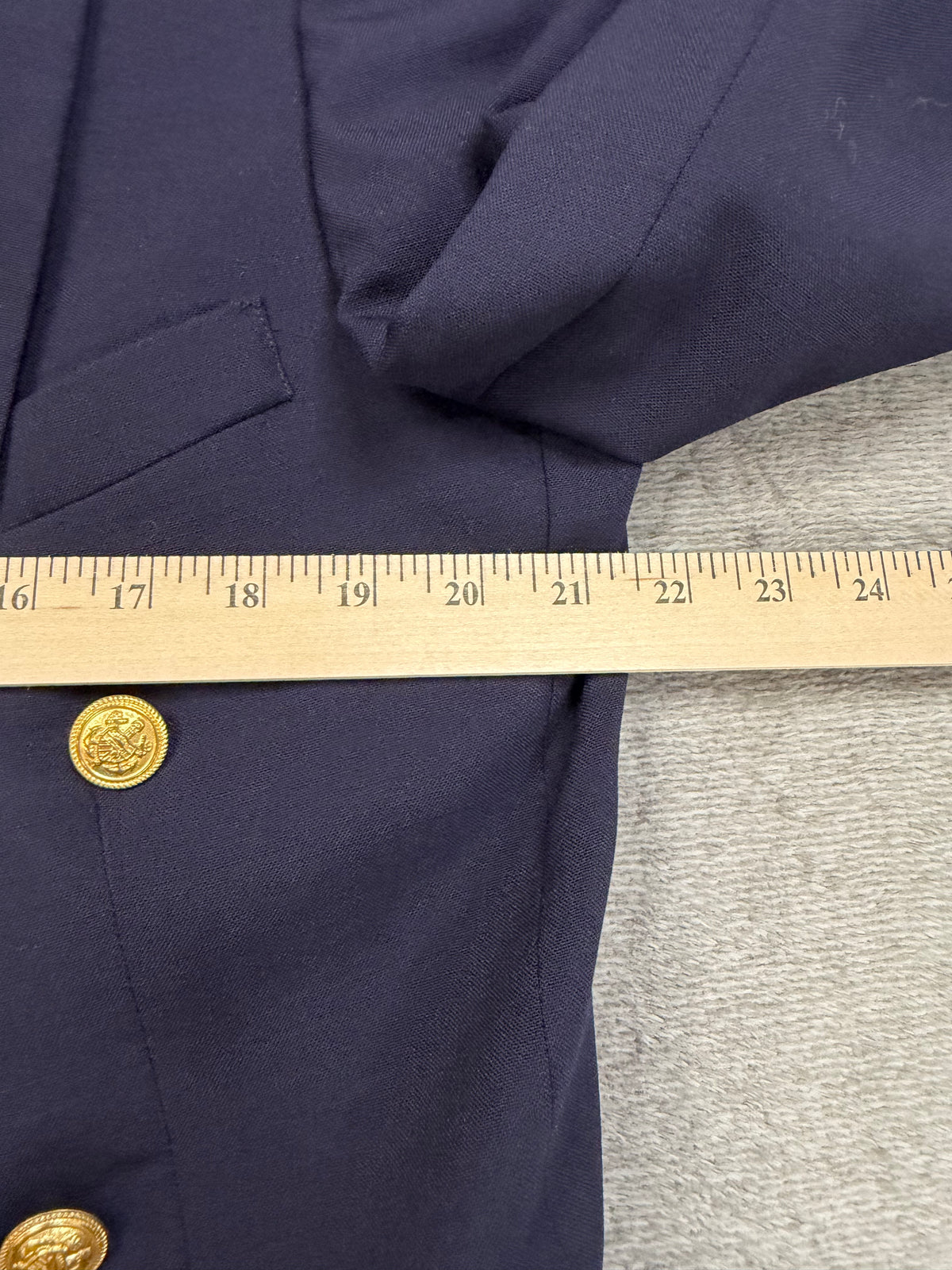 80s Lands End navy wool blazer. Made in the USA. Fits S-M