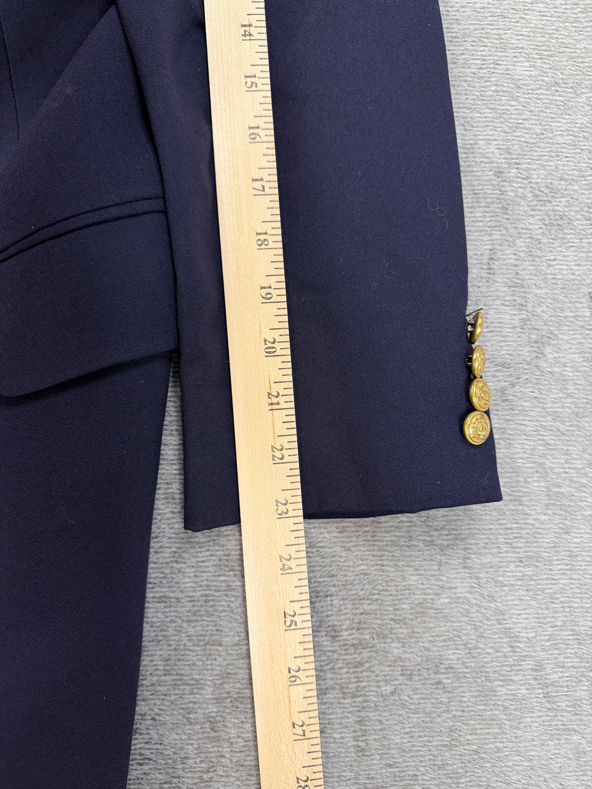 80s Lands End navy wool blazer. Made in the USA. Fits S-M
