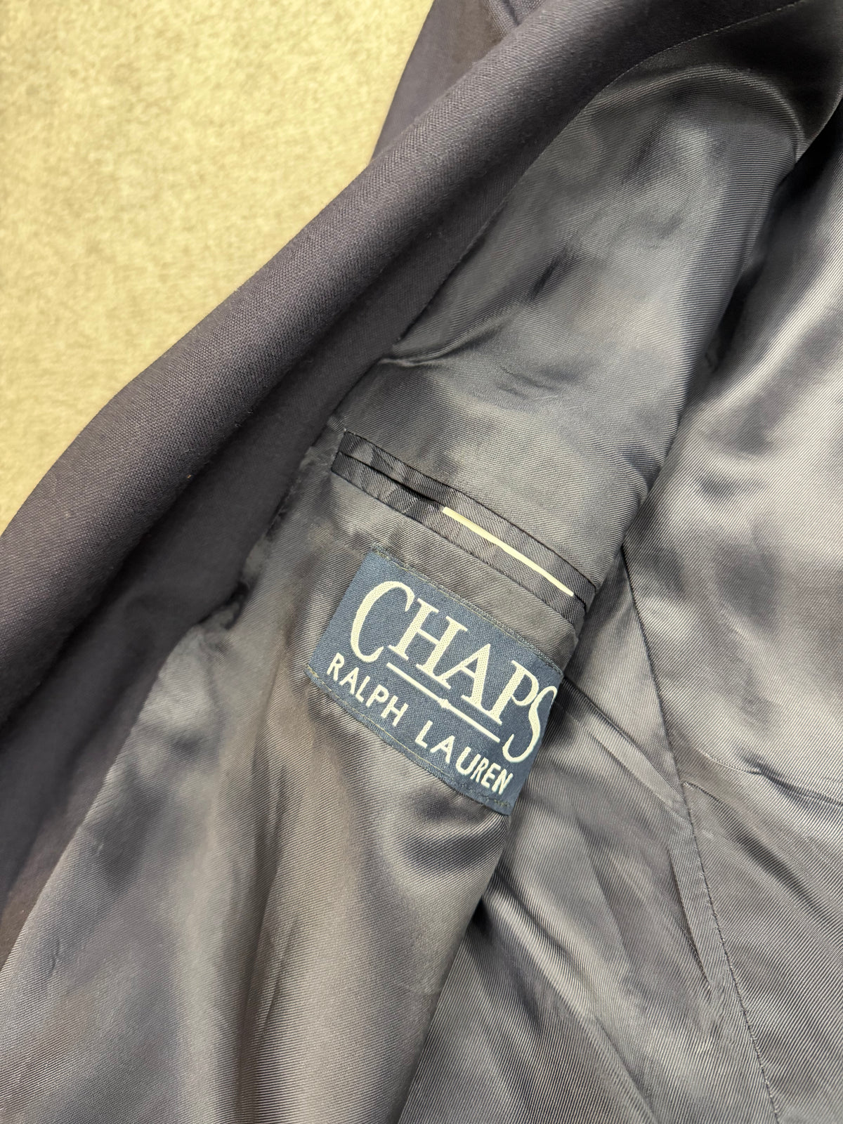 90s Chaps Ralph Lauren navy wool blazer. Fits S-M