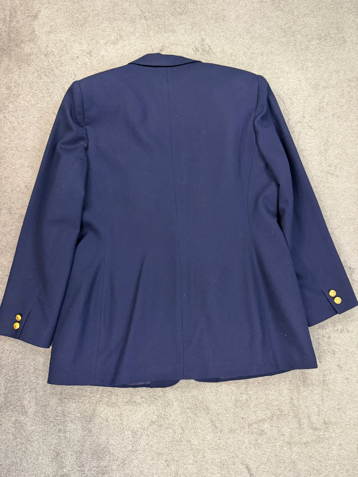 90s Lands End navy wool blazer. Made in the USA. Fits S-M