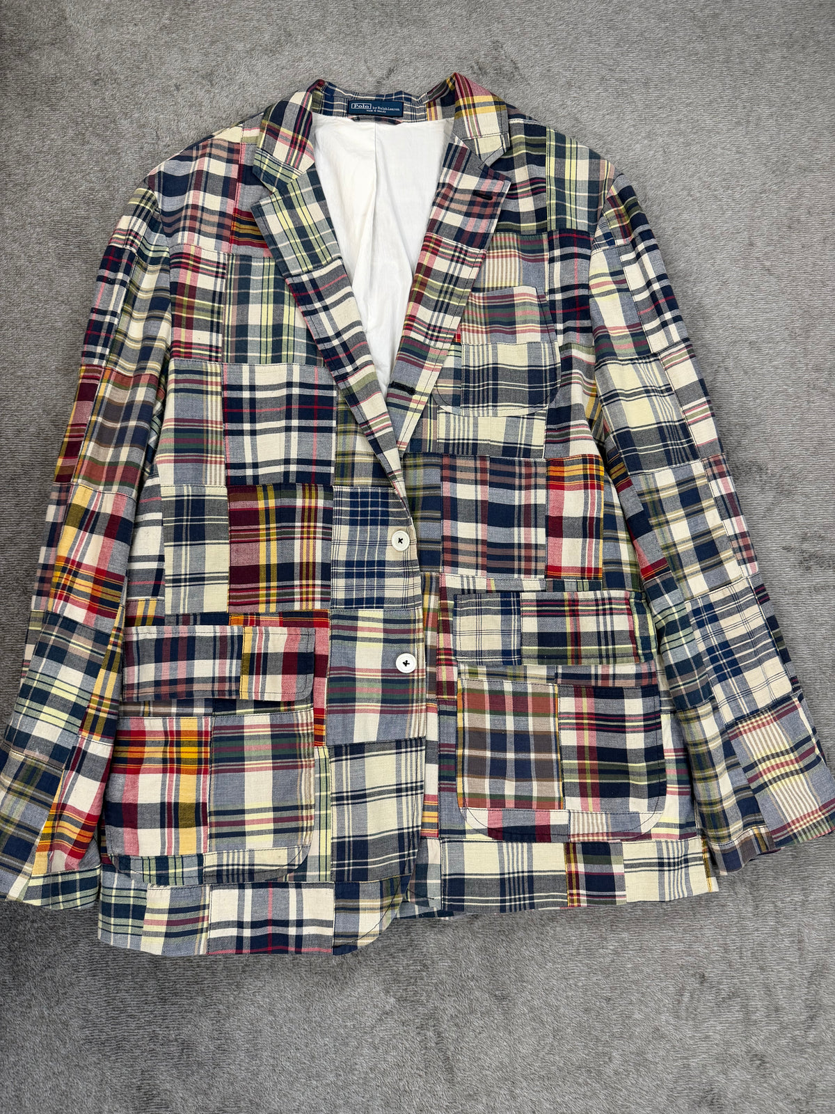 90s Polo Ralph Lauren madras sport coat. Fits M-L