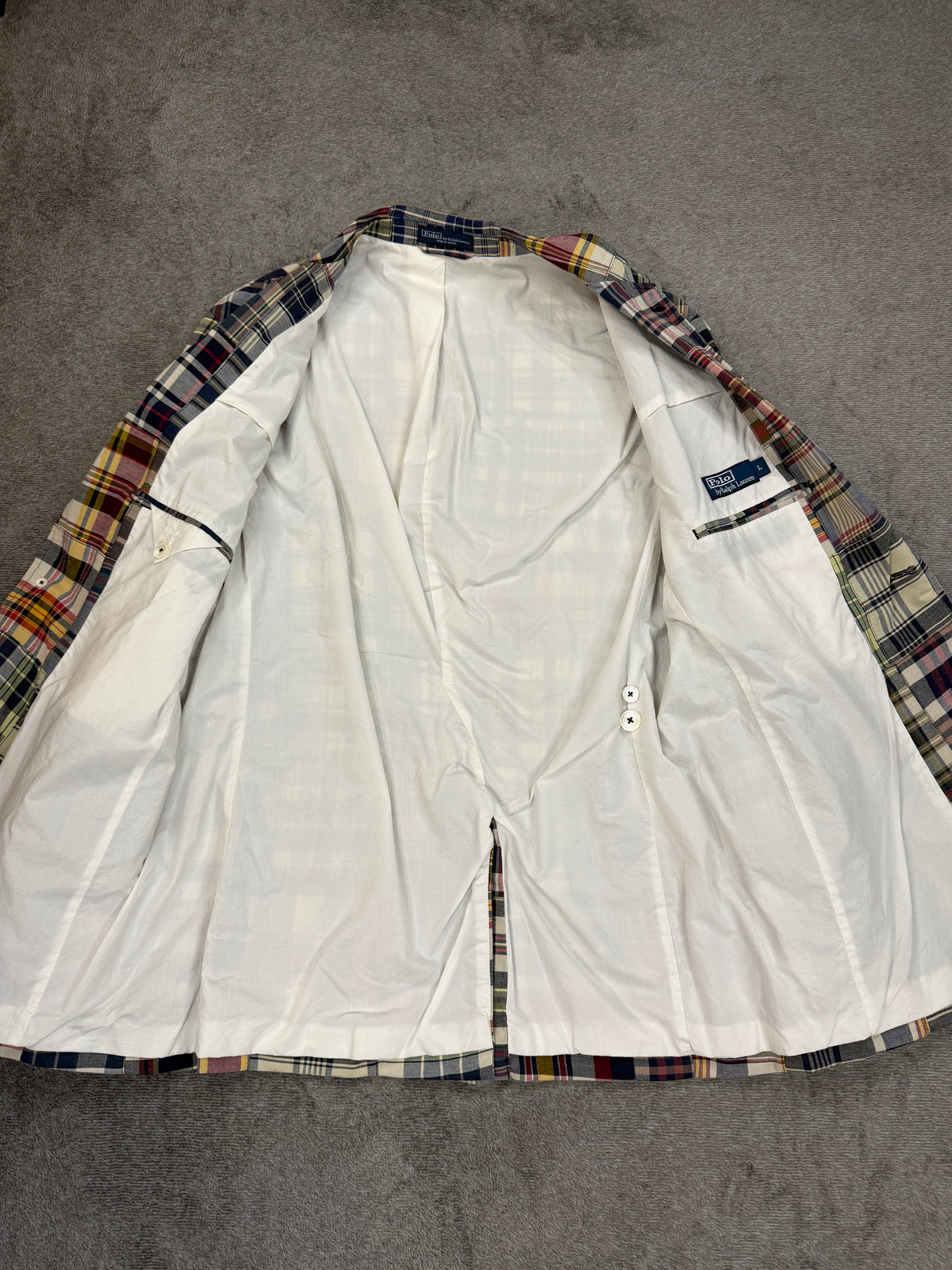 90s Polo Ralph Lauren madras sport coat. Fits M-L