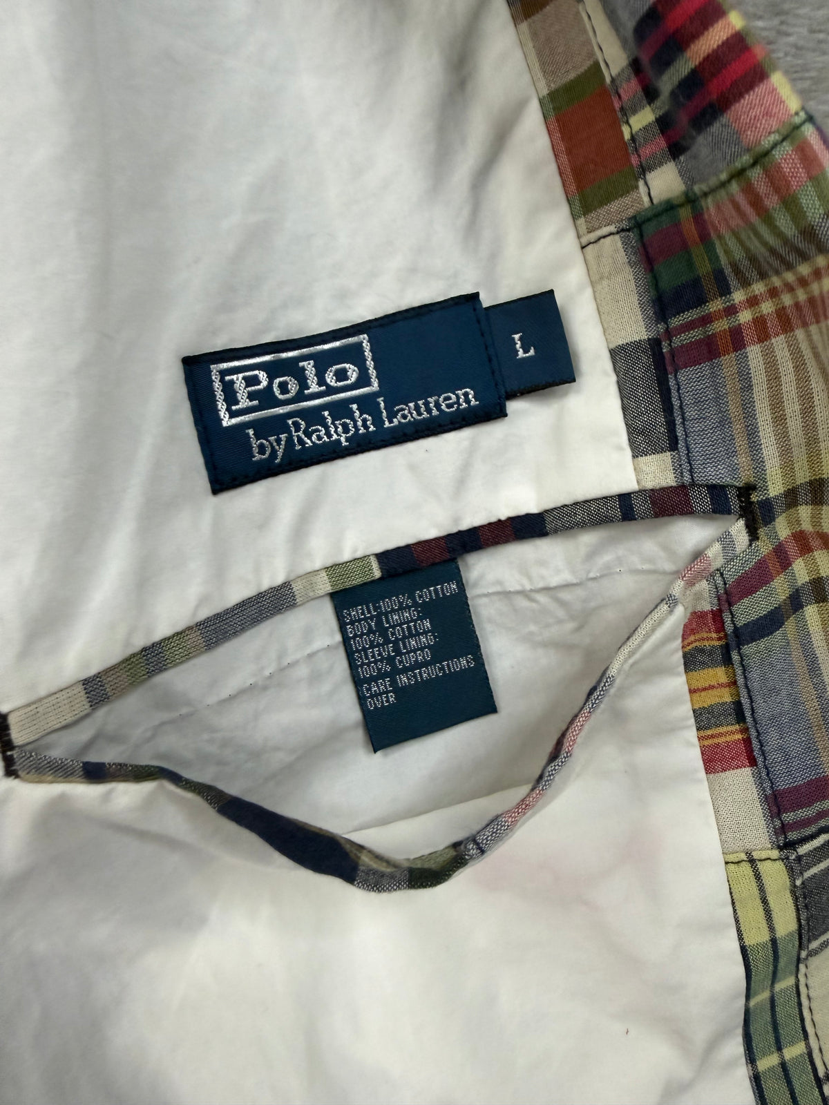90s Polo Ralph Lauren madras sport coat. Fits M-L