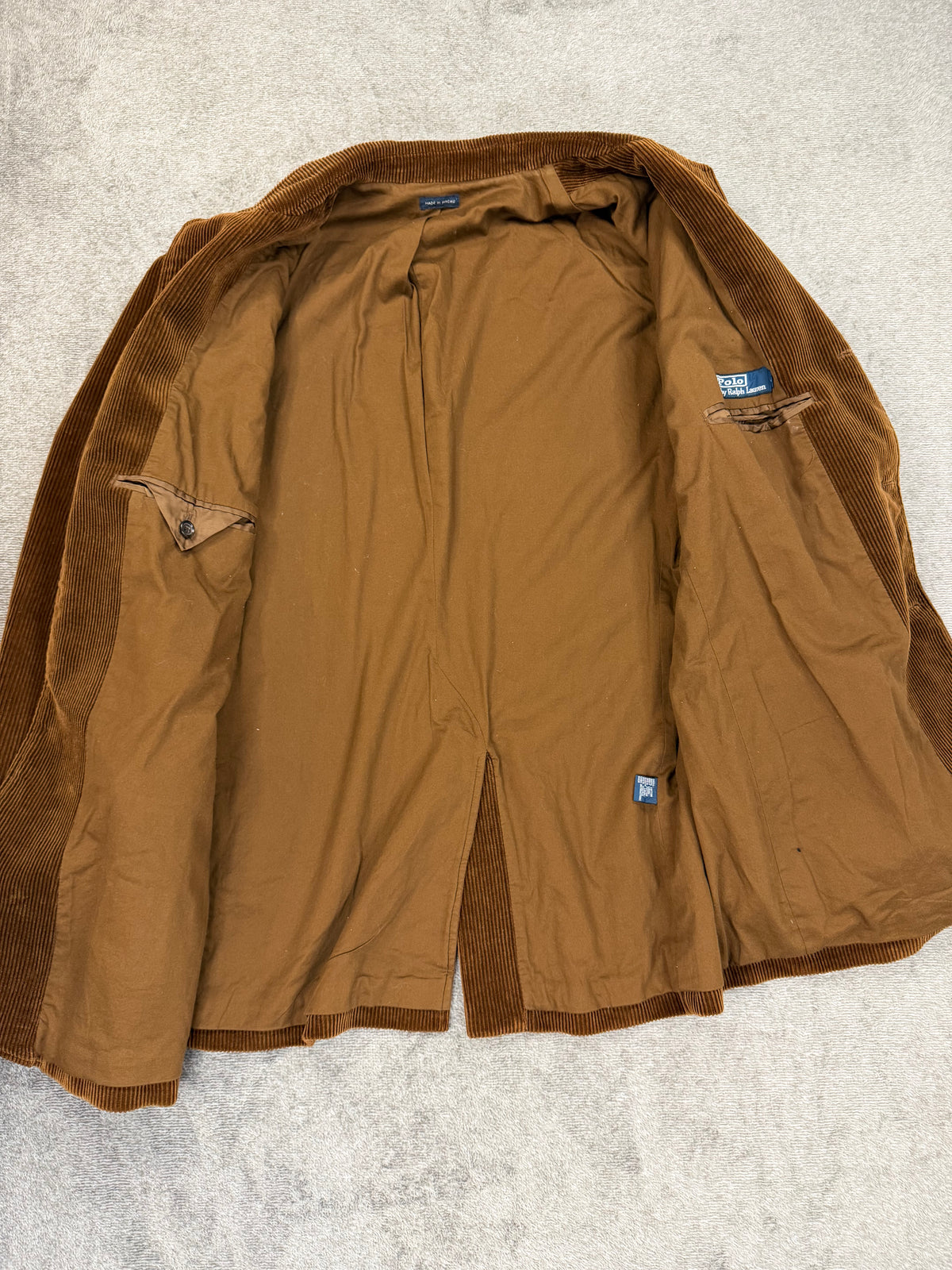 90s Polo Ralph Lauren brown corduroy blazer. Fits M-XL