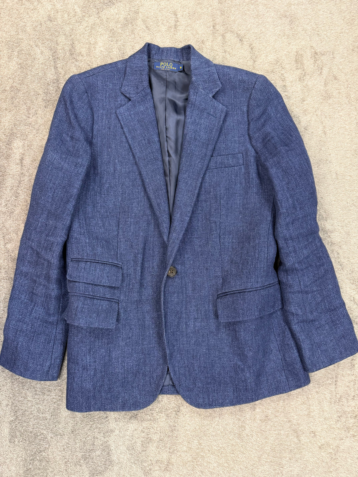 Polo Ralph Lauren blue linen blazer. Fits XXS-XS
