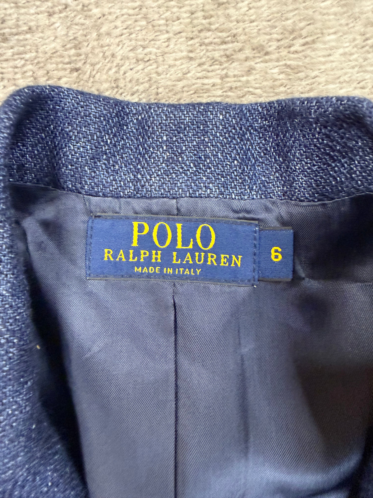 Polo Ralph Lauren blue linen blazer. Fits XXS-XS