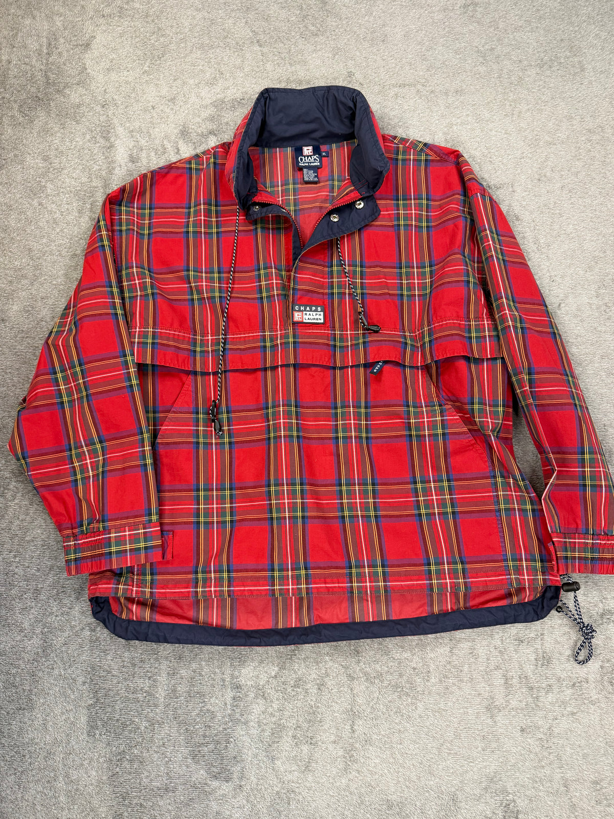 90s Chaps Ralph Lauren plaid anorak parka. Fits M-XL