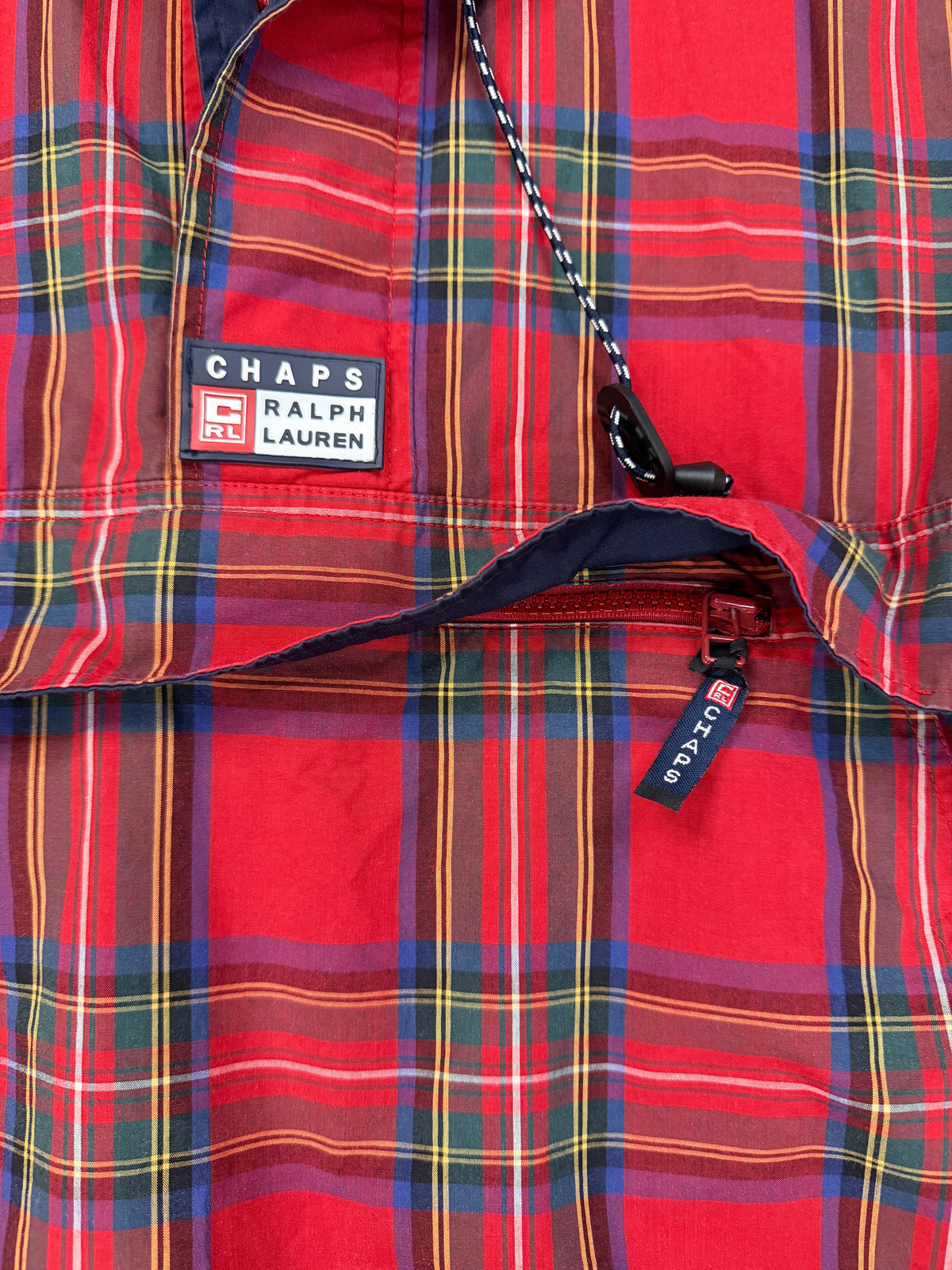 90s Chaps Ralph Lauren plaid anorak parka. Fits M-XL