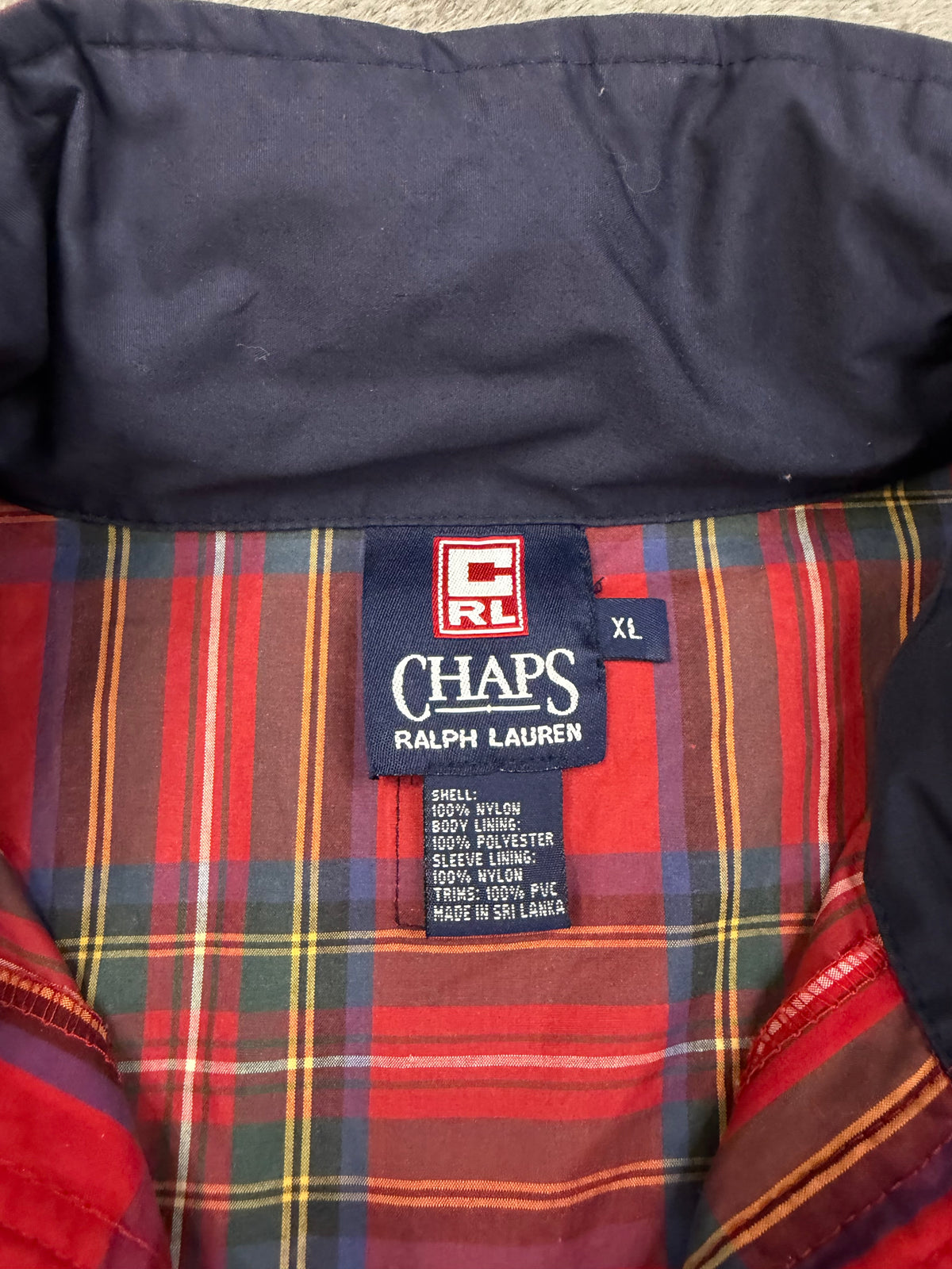 90s Chaps Ralph Lauren plaid anorak parka. Fits M-XL