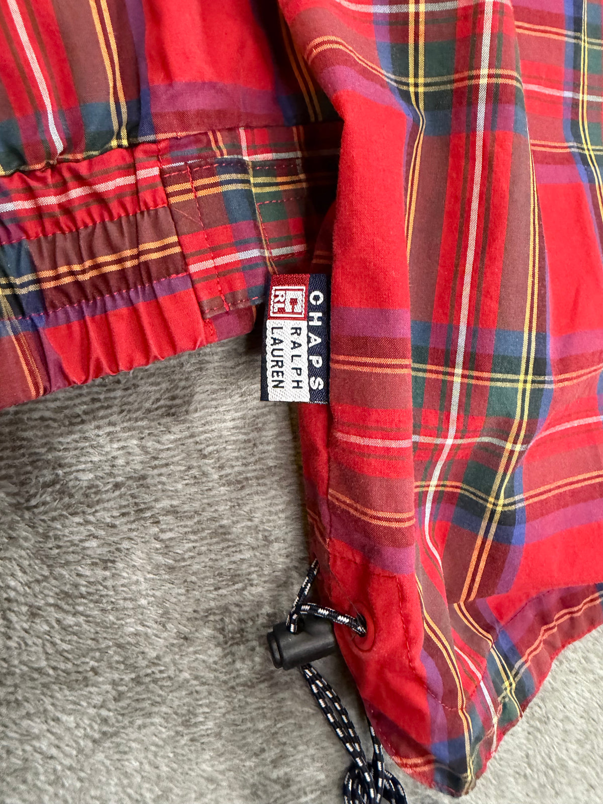 90s Chaps Ralph Lauren plaid anorak parka. Fits M-XL