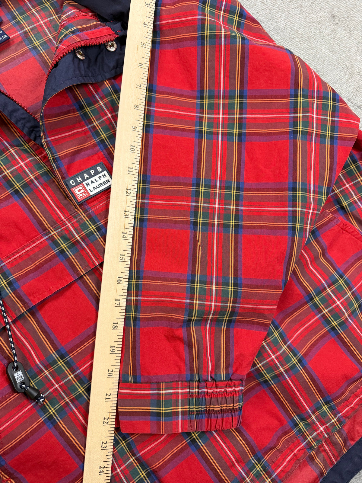 90s Chaps Ralph Lauren plaid anorak parka. Fits M-XL
