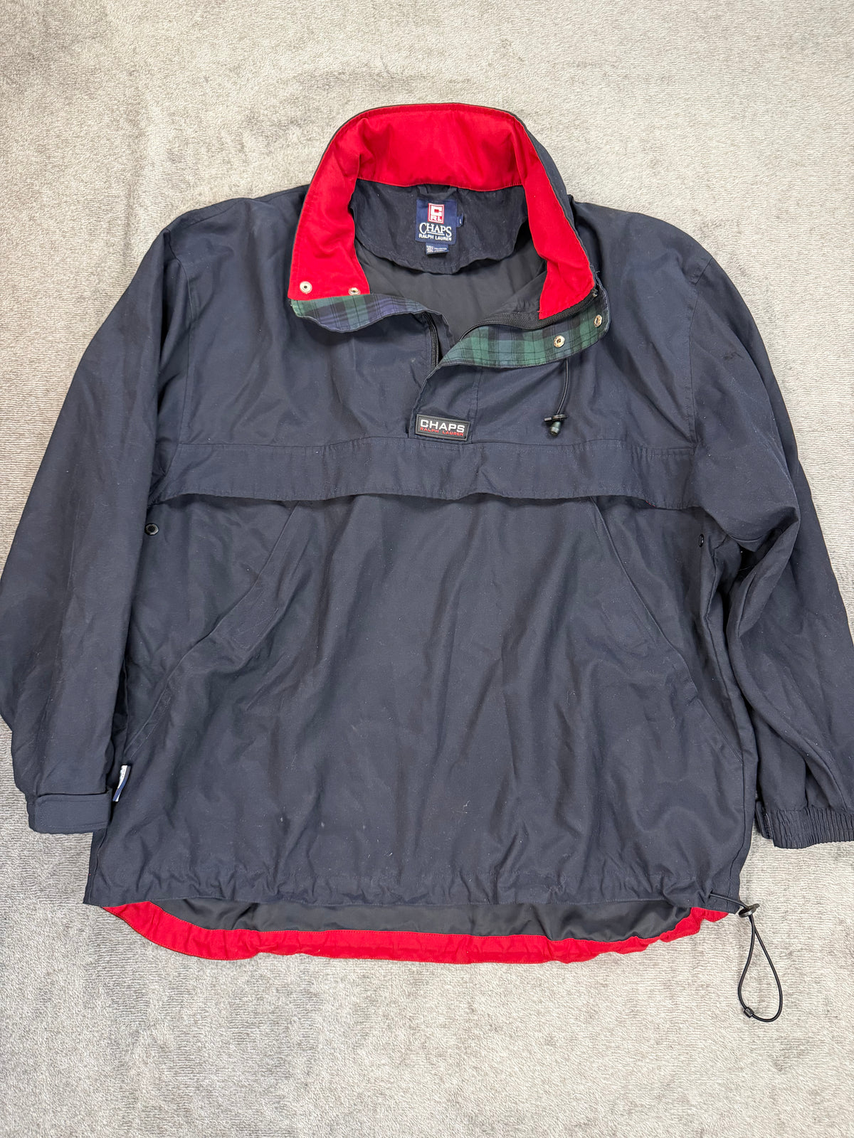 90s Chaps Ralph Lauren navy anorak parka. Fits S-L