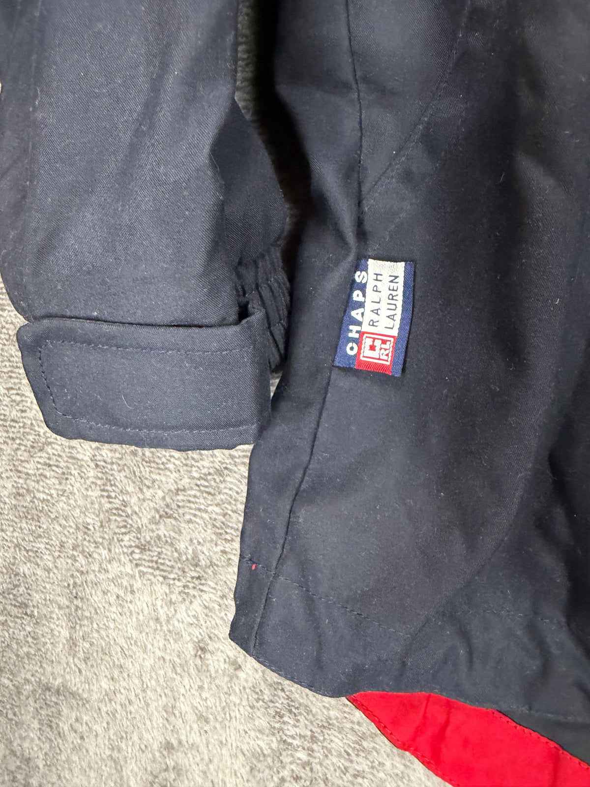 90s Chaps Ralph Lauren navy anorak parka. Fits S-L