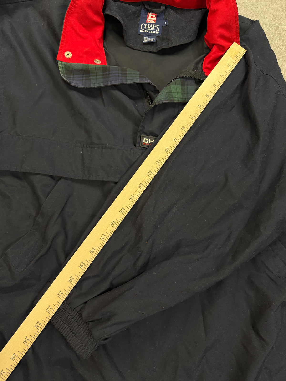 90s Chaps Ralph Lauren navy anorak parka. Fits S-L