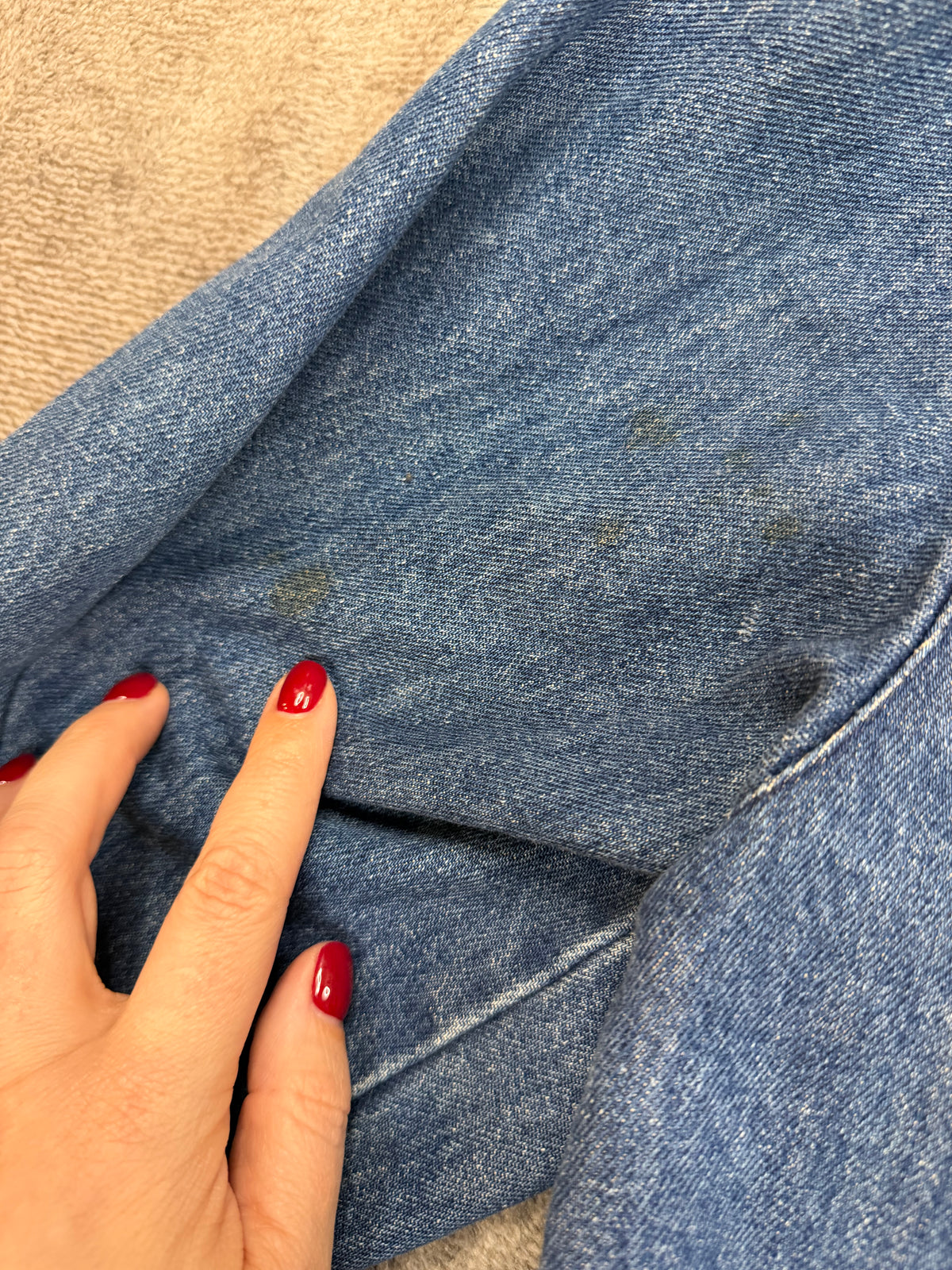 80s Polo Ralph Lauren denim bomber. Made in the USA. Fits S-L