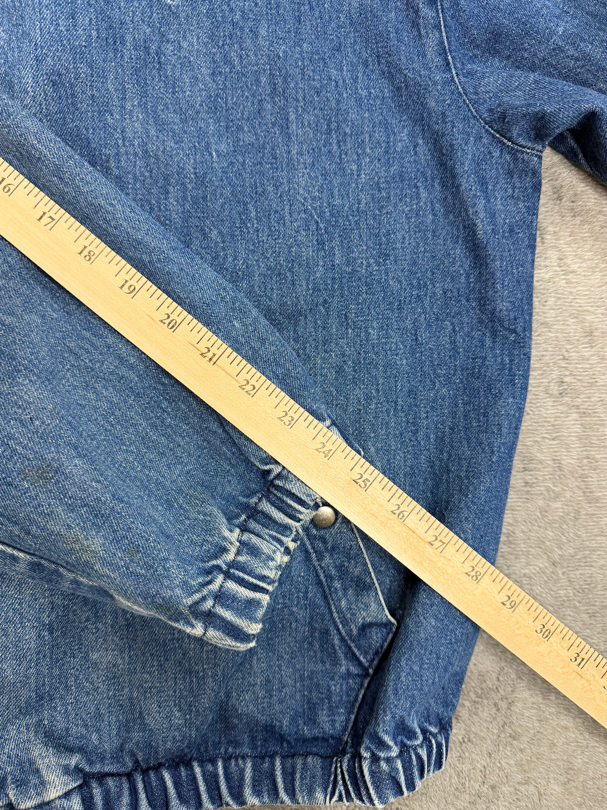80s Polo Ralph Lauren denim bomber. Made in the USA. Fits S-L