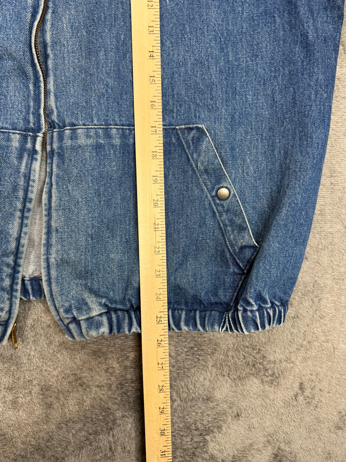 80s Polo Ralph Lauren denim bomber. Made in the USA. Fits S-L