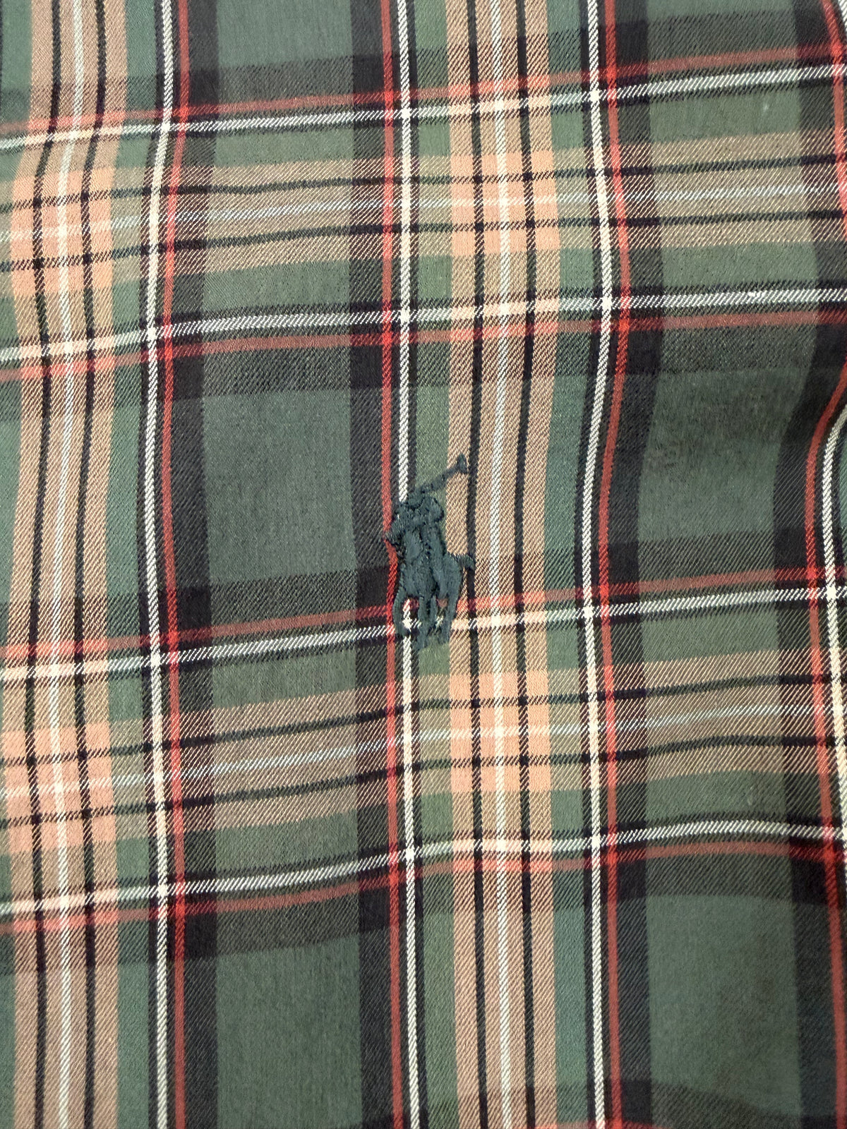 90s Ralph Lauren cotton plaid button down. Fits S-L