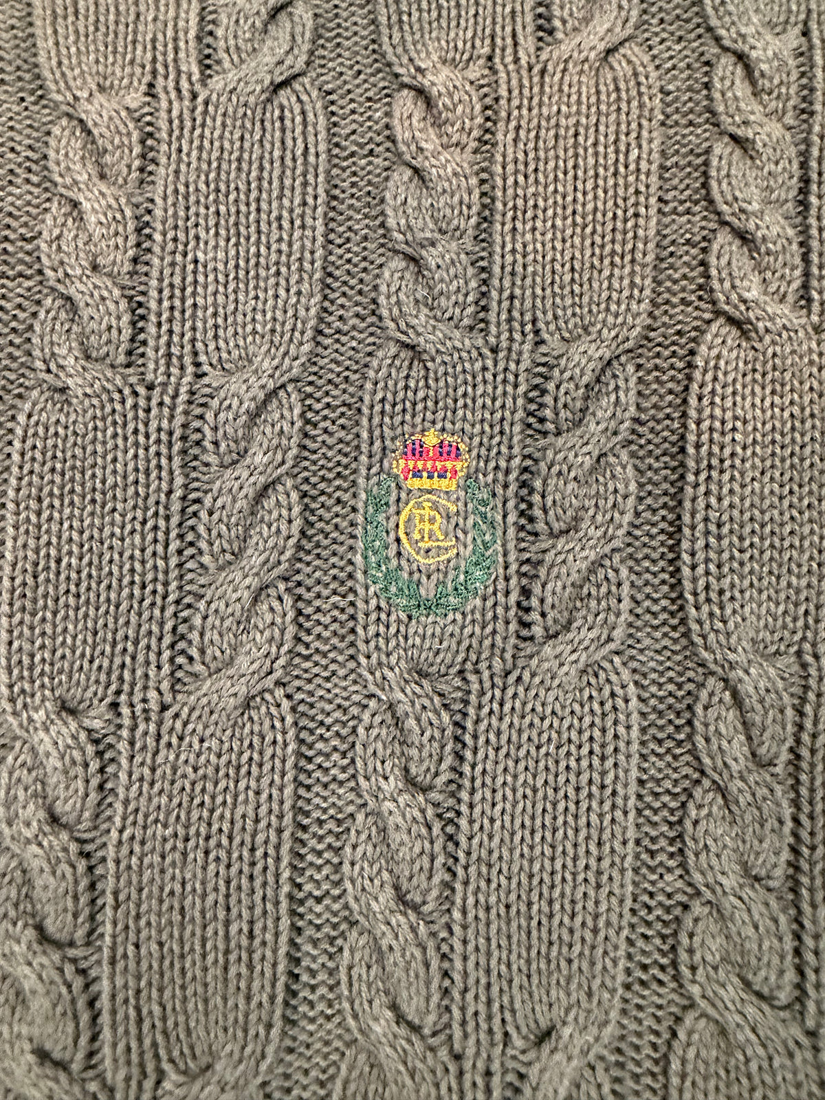90s Chaps Ralph Lauren green cotton sweater. Fits S-L