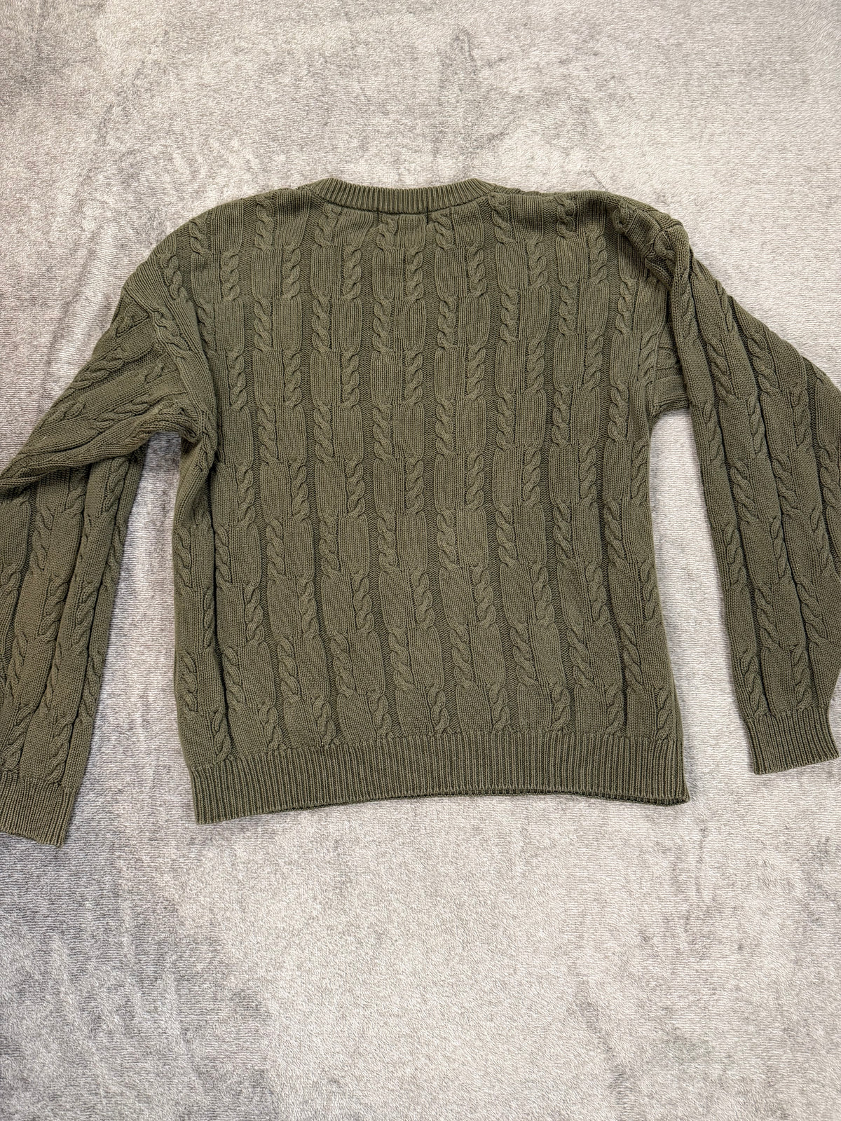 90s Chaps Ralph Lauren green cotton sweater. Fits S-L